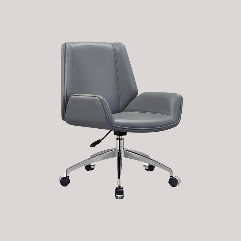 Executive Swivel Office Chair with High Back Chrome Metal Frame Modern Task Chair