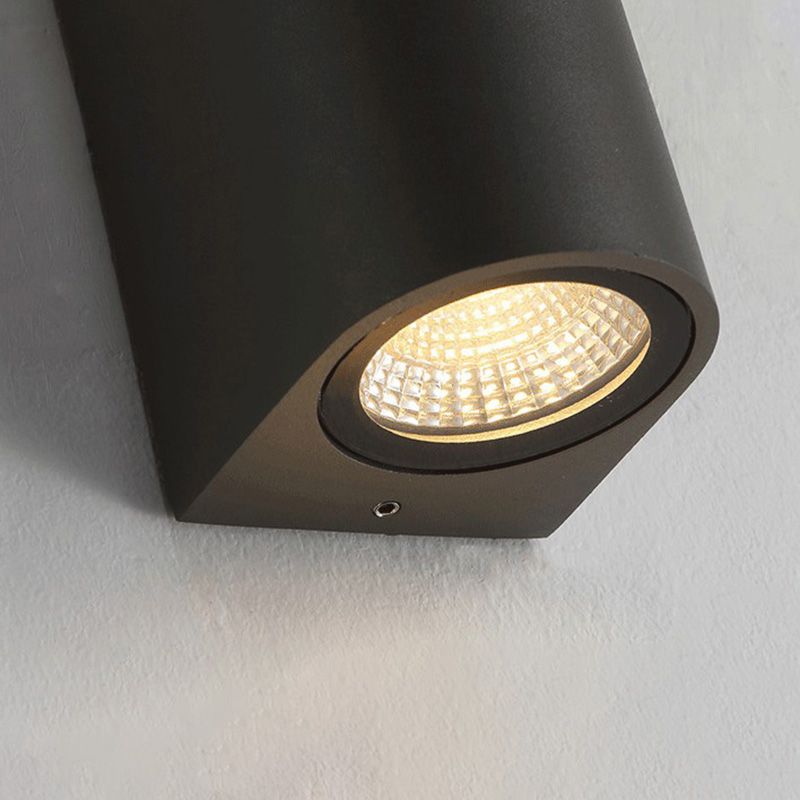 Modern Minimalist Style Cylinder Up and Down LED Wall Sconce Metal Wall Mounted Lamps