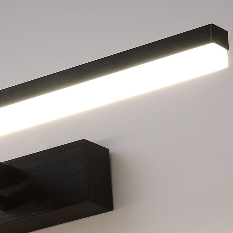 Contemporary Black Single Bathroom Vanity Light LED Bath Bar