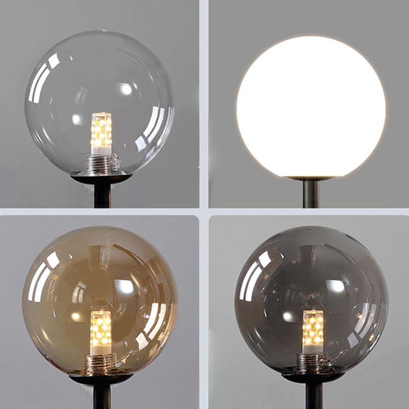 7-Light Modern Pendant Lighting Spherical Hanging Island Lights with Clear Glass Shade