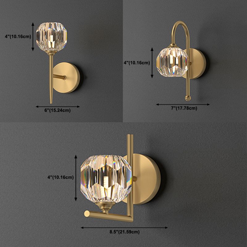 8.5"/7"/6" Wild Crystal Sconce Light Postmodern Wall Mounted Light Fixture