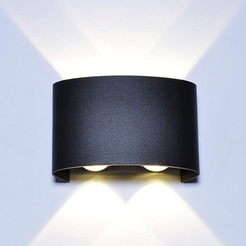 Éclairage mural de forme rectangulaire Métal de style moderne 1 lampe d'applications légères pour extérieur