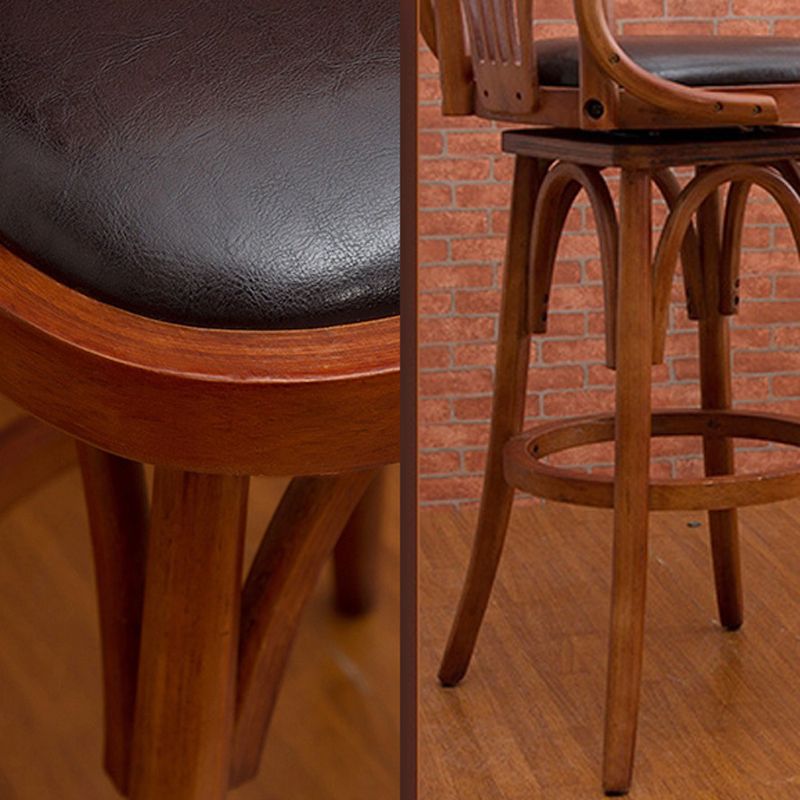 Industrial 1/2/3 Pieces Round Bar Table Set Solid Wood Bar Table Set for Home Use