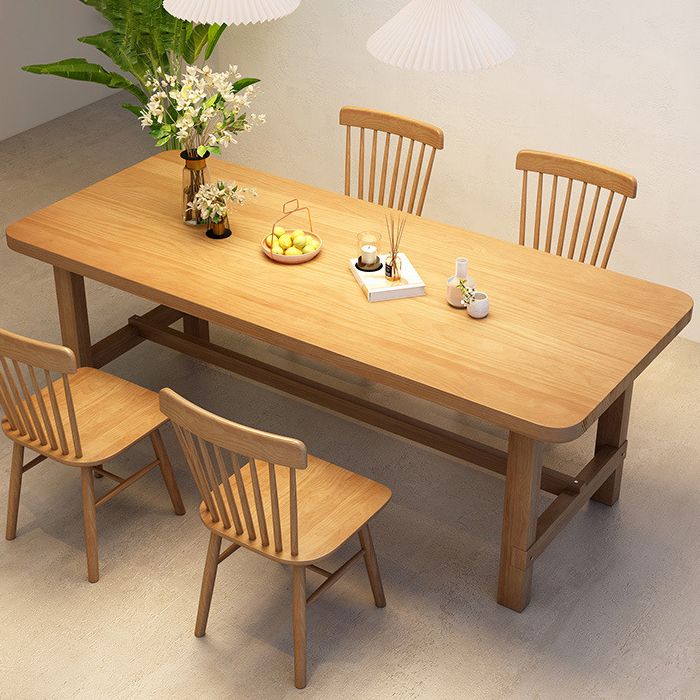 Kitchen Solid Wood Furniture 1/5 Pieces Standard Height Casual Dining Room Table Set