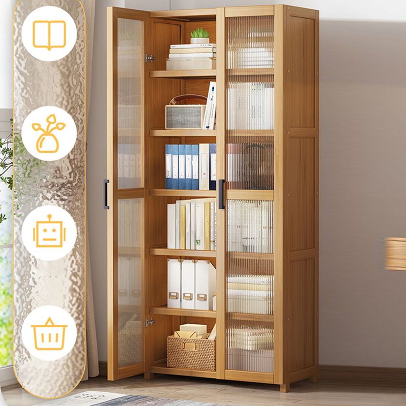 Vertical Engineered Wood Bookshelf Contemporary Closed Back Bookcase