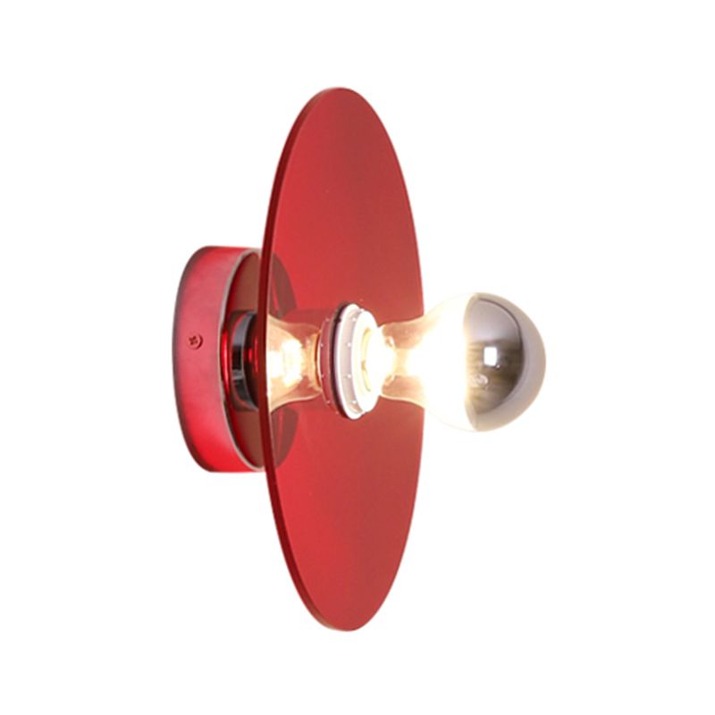 Round Wall Lighting Fixtures Modern Style Metal 1 Light Wall Lighting