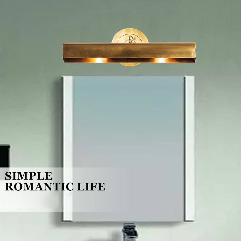 Luce a specchio vanità in ottone in ottone Light da 16 "Luce rettangolare di scarico rettangolare per bagno