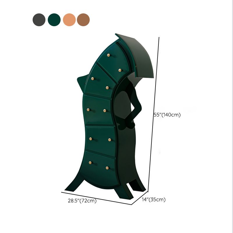 13.65-inch Width Storage Chest Contemporary Dresser with 5 Drawers