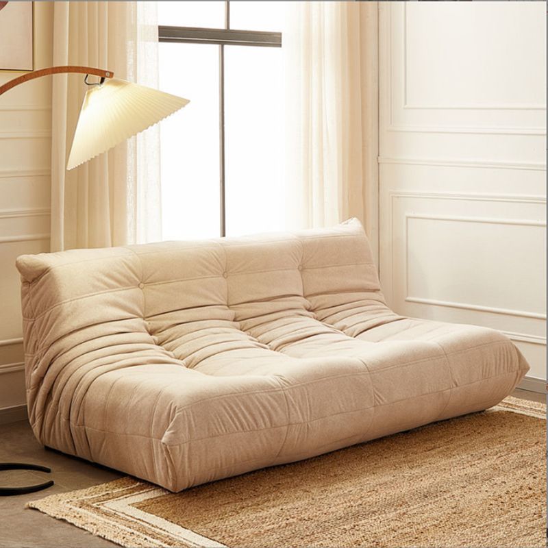 3-Seater Tufted Faux Leather Sofa Contemporary 70.9" W Armless Seating