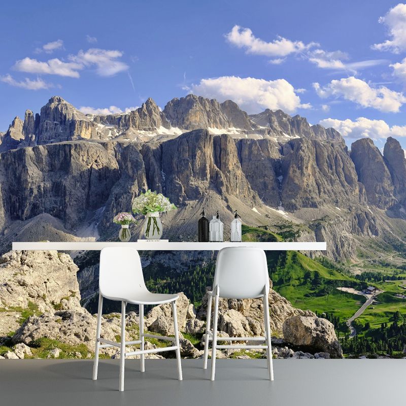 Tall Mountain Environment Friendly Mural Wall Covering for Living Room