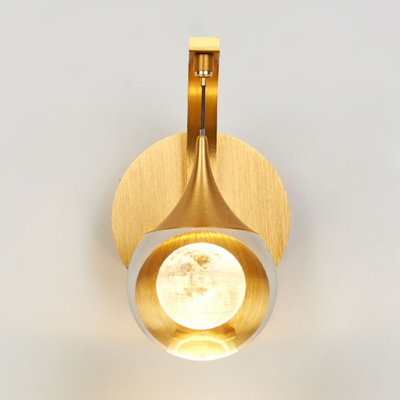 1-Light Geometric Wall Lamps Modern Style Crystal LED Light Fixture