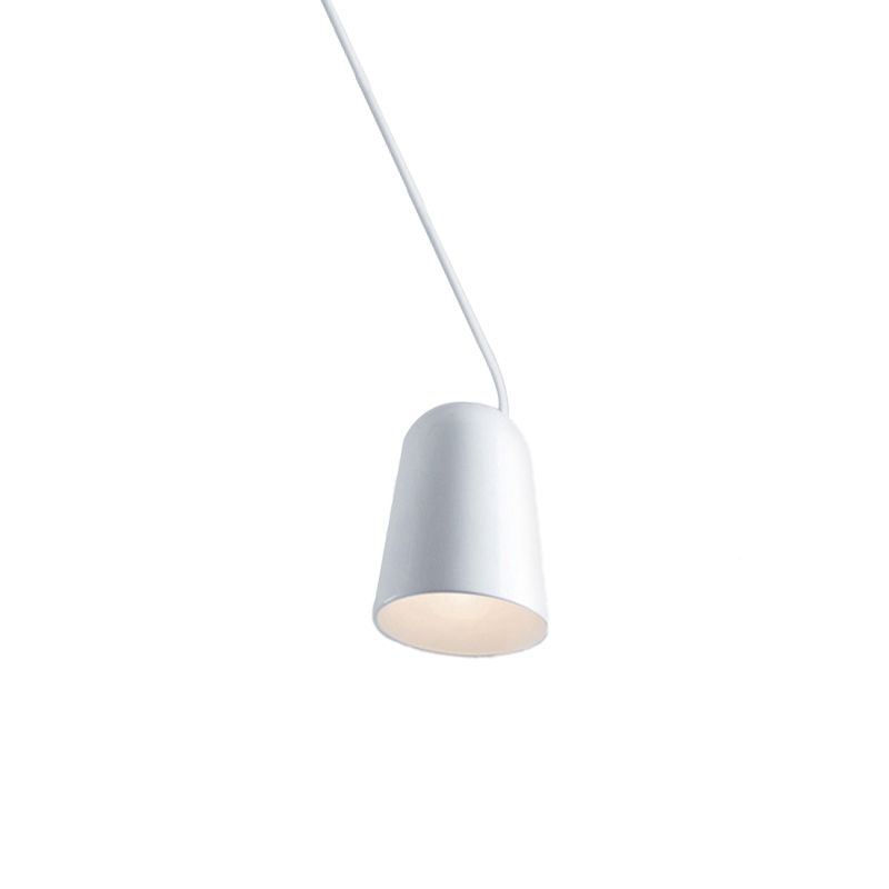 1 comedor ligero Luz colgante colgante con tono de metal Bell Lámpara de suspensión de estilo negro/blanco moderno