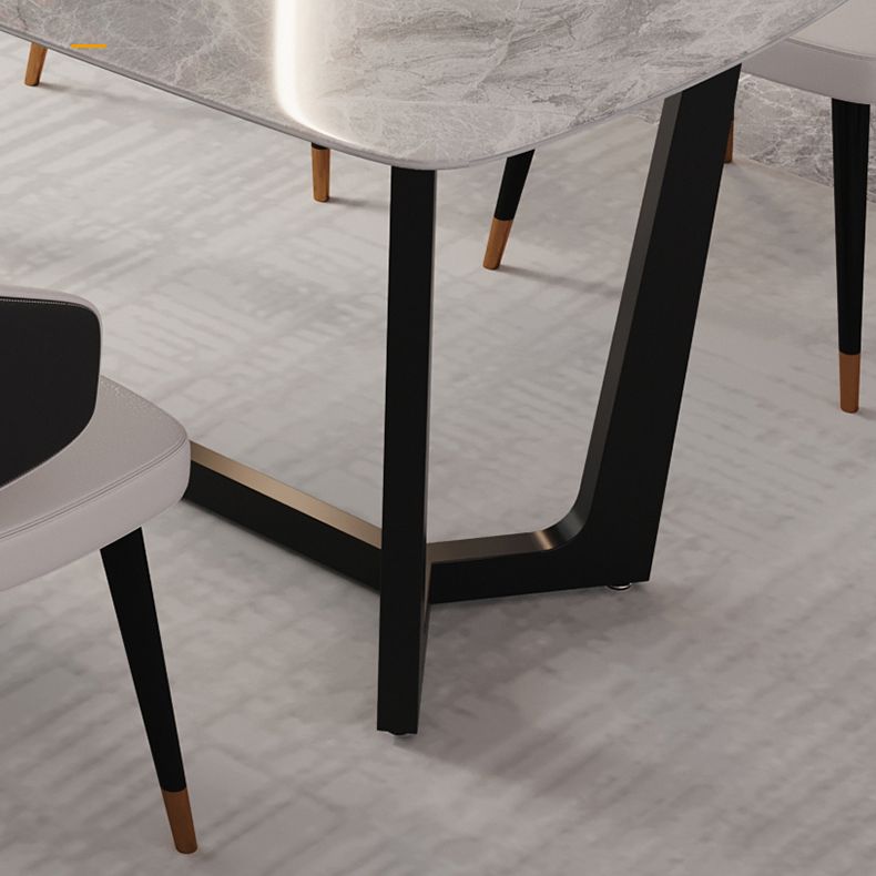 Modern 1/5/6/7 Pieces Dining Set Rectangle Stone Dining Table for Dining Room Cafe