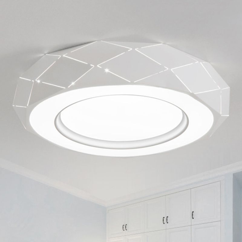 Plafoniera a incasso a LED con paralume acrilico scavato in bianco, larghezza 11"/19,5"/24,5"
