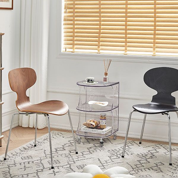Industriële stijl metalen eetkamerstoel huis vaste rug armloze zijstoel