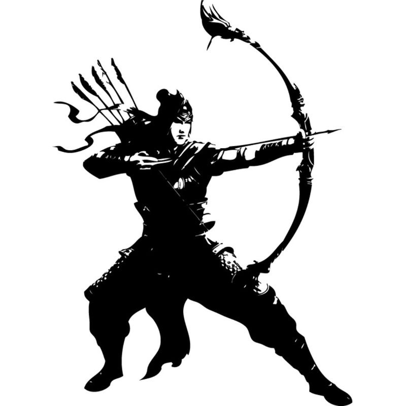 Valiant Chivalrous Expert Mural Decal Black Contemporary Wall Art for Living Room