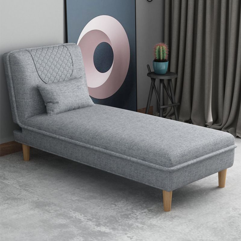 Armless Chaise Lounge Couch Adjustable Gears Chaise with Polyester Blend