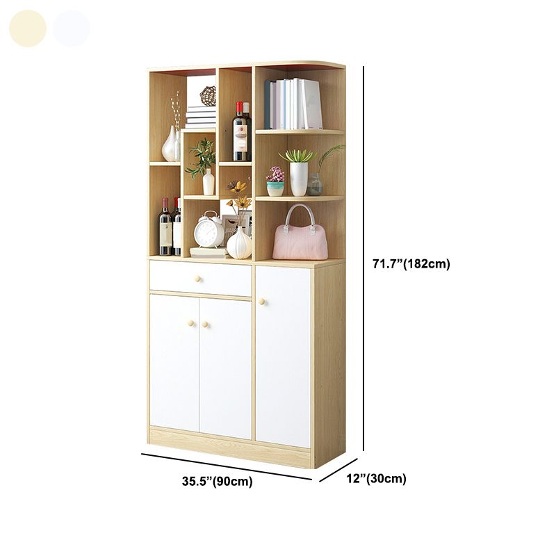 Modern Standard Shelf 11.81-inch Wide Floor Open Bookcase for Living Room