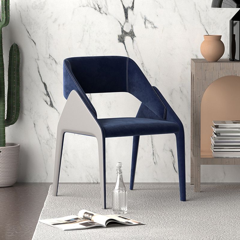 Modern Style Arm Chair Metal Open Back Dining Room Chair for Kitchen