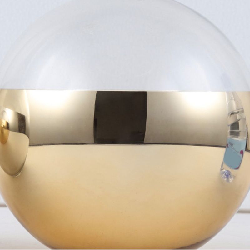 Globe Cluster hanglamp Licht Noordse aluminium trapverlichting met heldere glazen bodem in goud