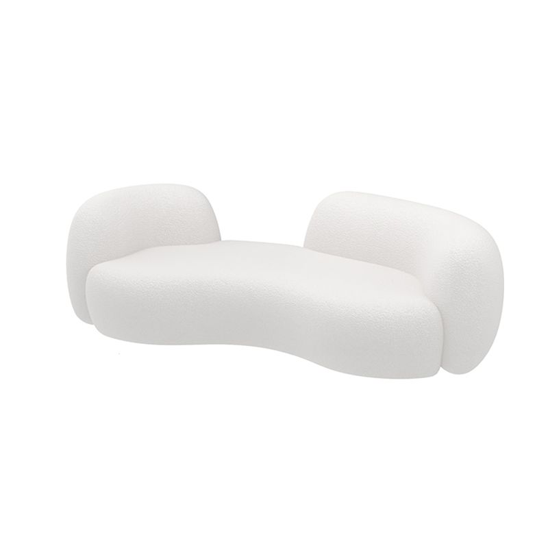 Modern Style Sofa with Curved Back and Padded Sponge Seat Sofa