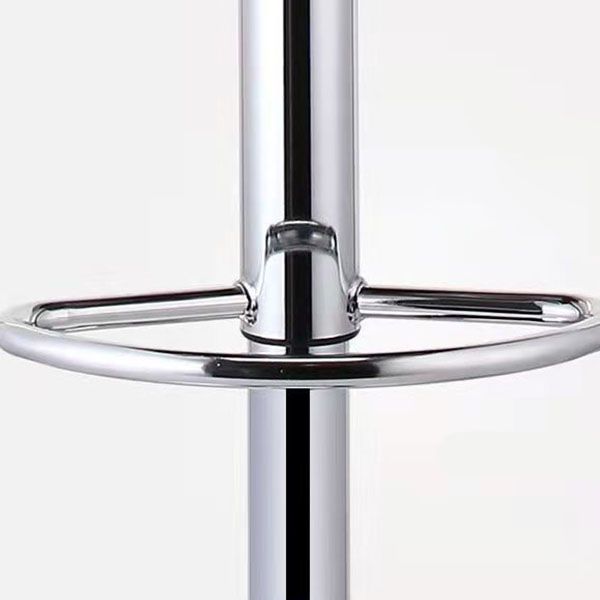 Scandinavian Metal Barstool Velvet Low Back Stool with Footrest for Bar