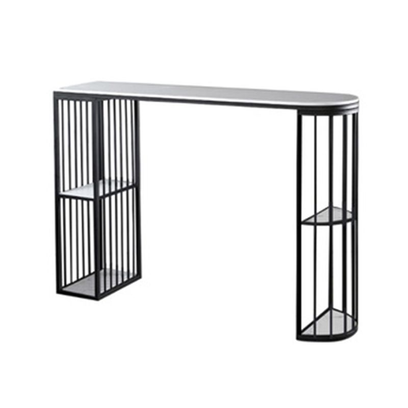 Glam Style Bar Bistro Set 1/3 Pieces Stone Bar-Height Bar table with Upholstered Stools