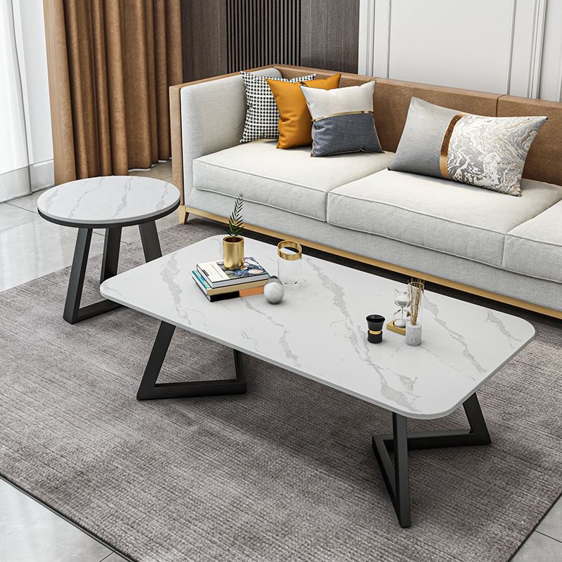 Slate Coffee Table Rectangle 17.7" High Coffee Cocktail Table