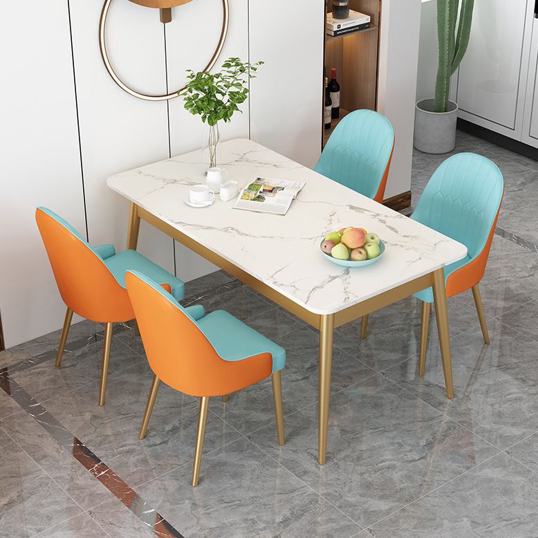 Sintered Stone Dining Table Traditional Luxury Rectangle Table for Home