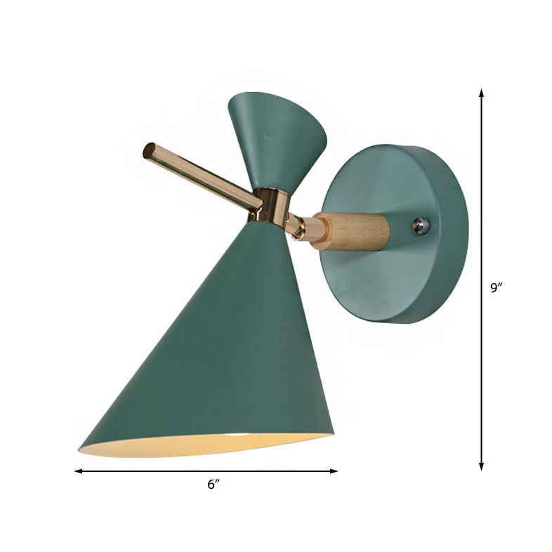 Hoekschaduw Wand SCONCE MACARON METAL 1 licht zwart/wit/roze/geel/groene wand sconce licht voor slaapkamer