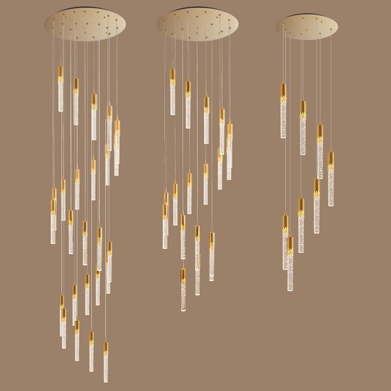 Column Hanging Light Fixtures Post-Modern Aluminum Ceiling Pendant for Living Room