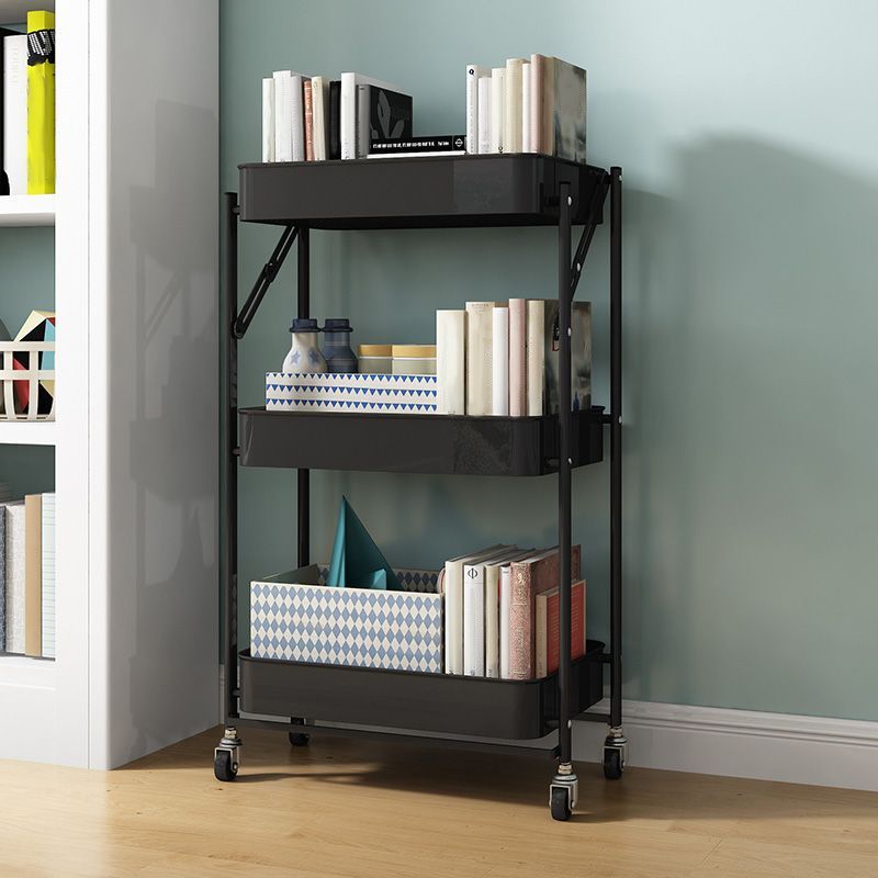 Moderner Stil 3-Shelf-Bücherregal 17.83 "l vertikales Regalbuch mit Zaubererrädern