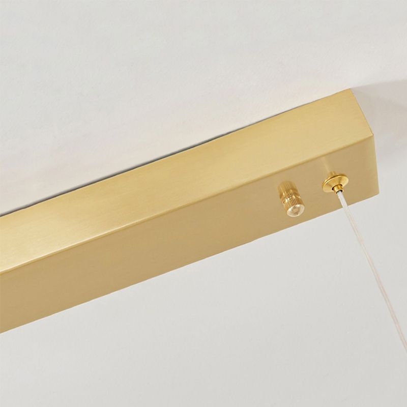 Zeitgenössischer Stil linearer Form Island Light Metal 1 Light Island Lighting