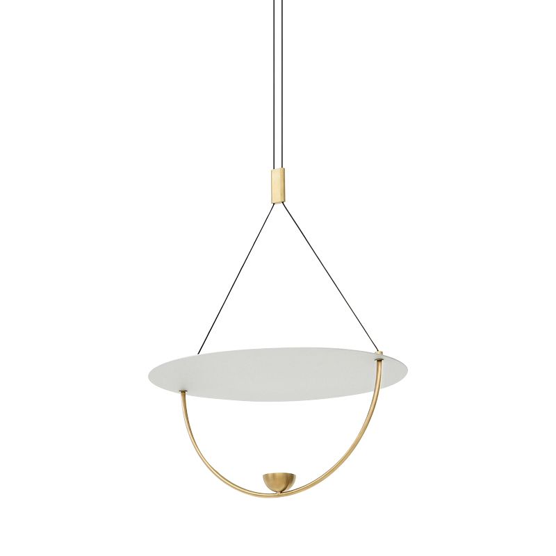 Luz de colgante de lágrima acrílica súper delgada Lámpara de oro LED simple Lámpara colgante en luz cálida