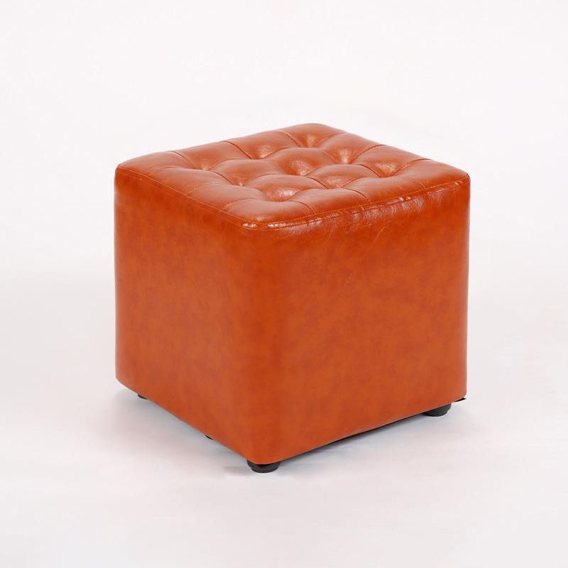 Cube Ottoman Square Solid Color Water Resistant Glam Ottoman
