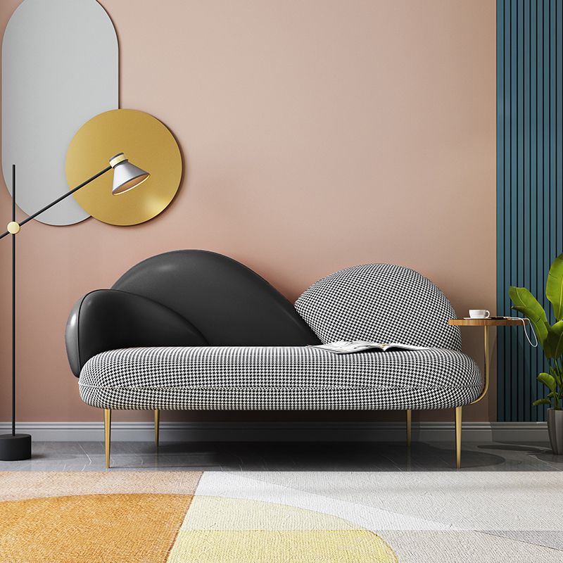 59" W x 29" D x 23" H Cotton Armless Modern with Tight Back for Living Room, Bonus Room