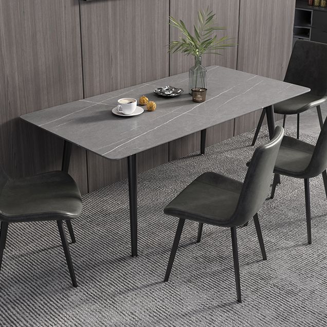 Stone Dining Table Industrial Rectangle Dining Table for Dining Room