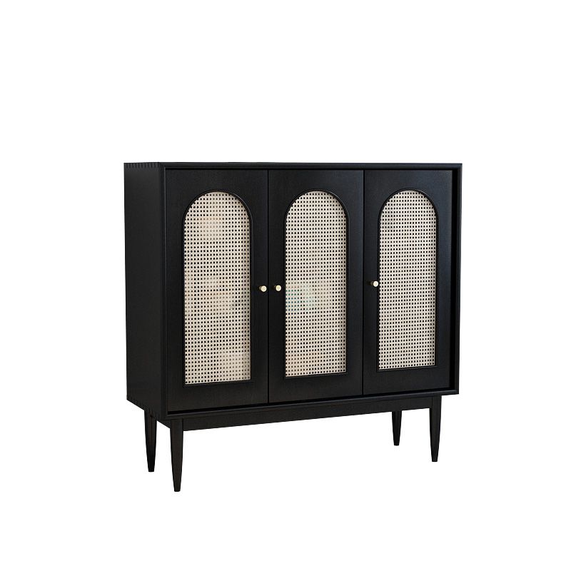 Modern Knobs Storage Cabinet Solid Wood Accent Cabinet with Door