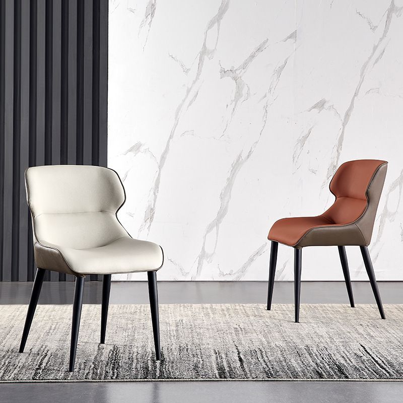 Chaise de style rembourré de style moderne chaise Parsons wingback empilable pour la maison
