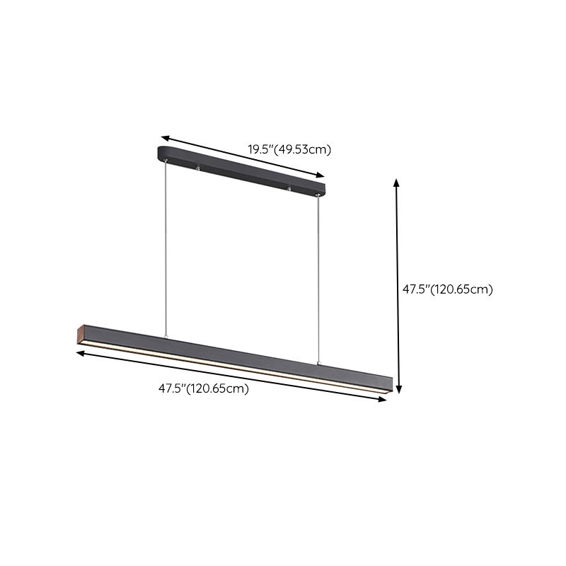 Modern Hanging Ceiling Light 1 Light Pendant Lighting Fixtures in Black Finish