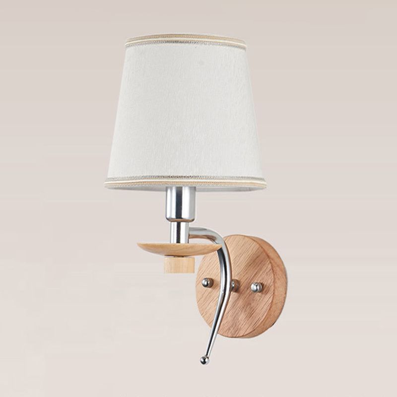 Modern Simple Vanity Light Wooden Base Vanity Lamp for Shower Room