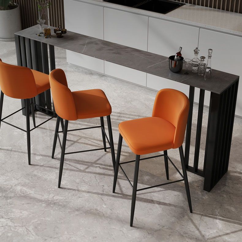 Contemporary Stone Bar Table Bar Double Pedestal Bar Desk for Indoor