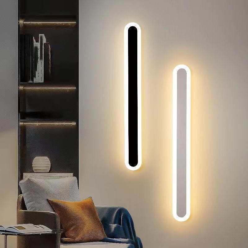 Modern Style Linear Shape Wall Sconce Metal 1 Light Sconce Lighting for Bedroom