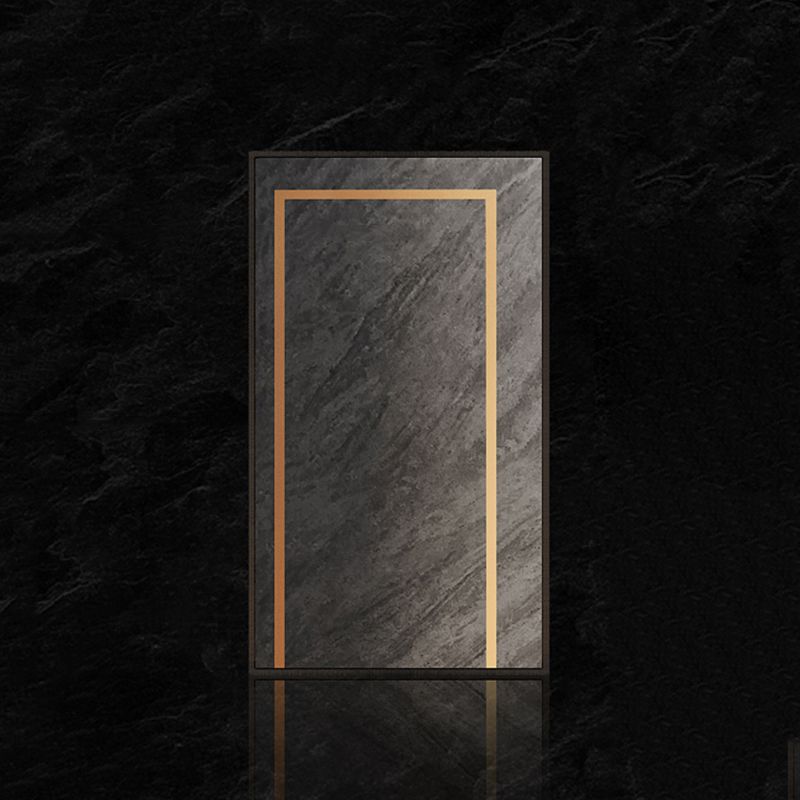 Grey Glass Door Armoire with Garment Rod Modern Storage Cabinet for Bedroom