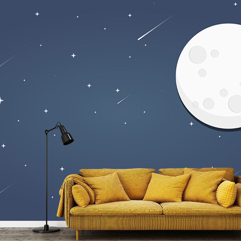 Outer Space Stain Resistant Customized Mural Wallpaper for Living Room Bedroom