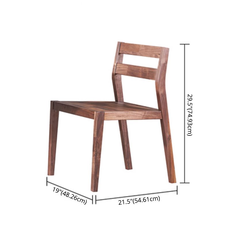 Juego de comedor de madera maciza de estilo tradicional con mesa de nogal y base de 4 patas