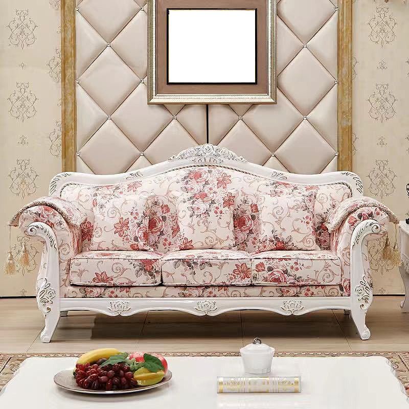 Tight and Tufted Split-Back Rolled Arm Sofa Couch for Three People