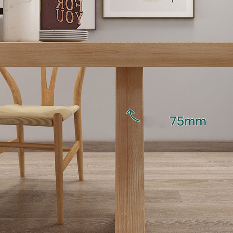 Contemporary Dining Set 1/4/5 Pcs Solid Wood Dining Table and Chairs