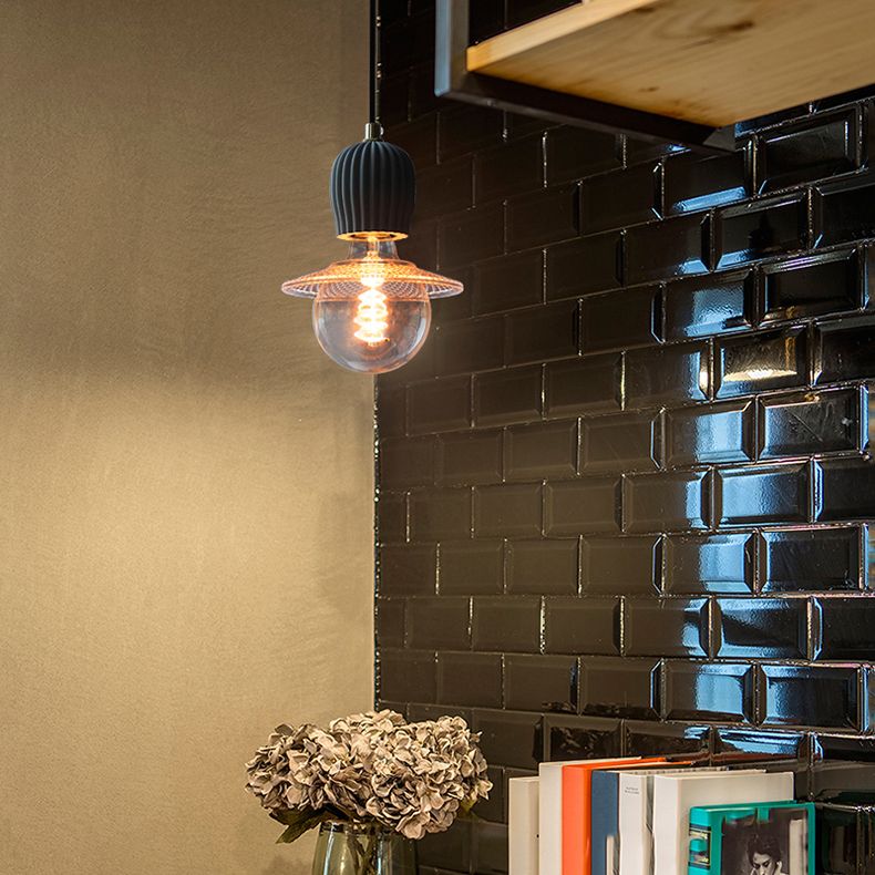 Mini-luminaire pendentif créatif nordique ciment monomoteur de bulbe bleu lumière suspendue pour le café