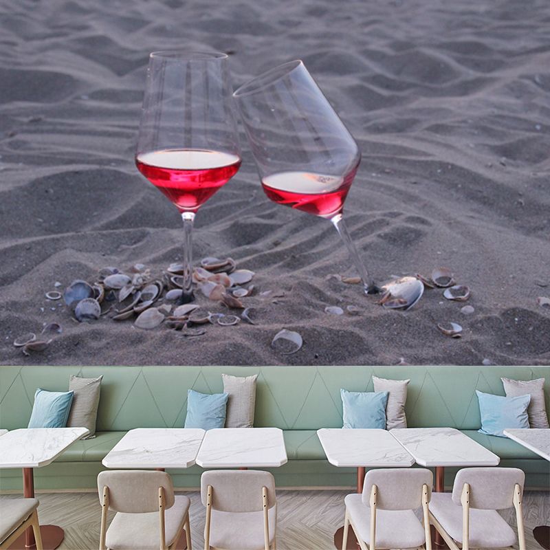 Commercial Use Wine Mural Wallpaper Photography Stain Resistant Wall Decor for Bar